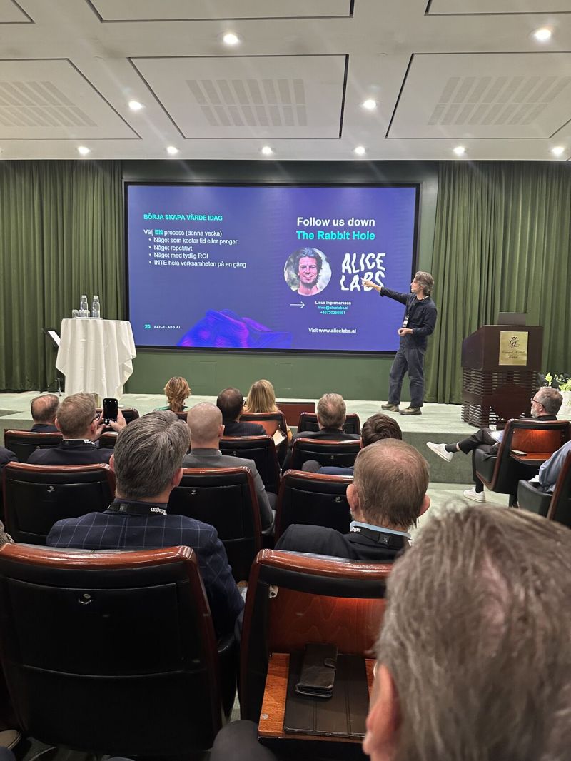 Presentation på AI-utbildning